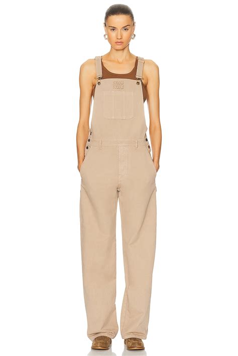 miu miu overalls|Miu Miu Logo Overalls in Albino .